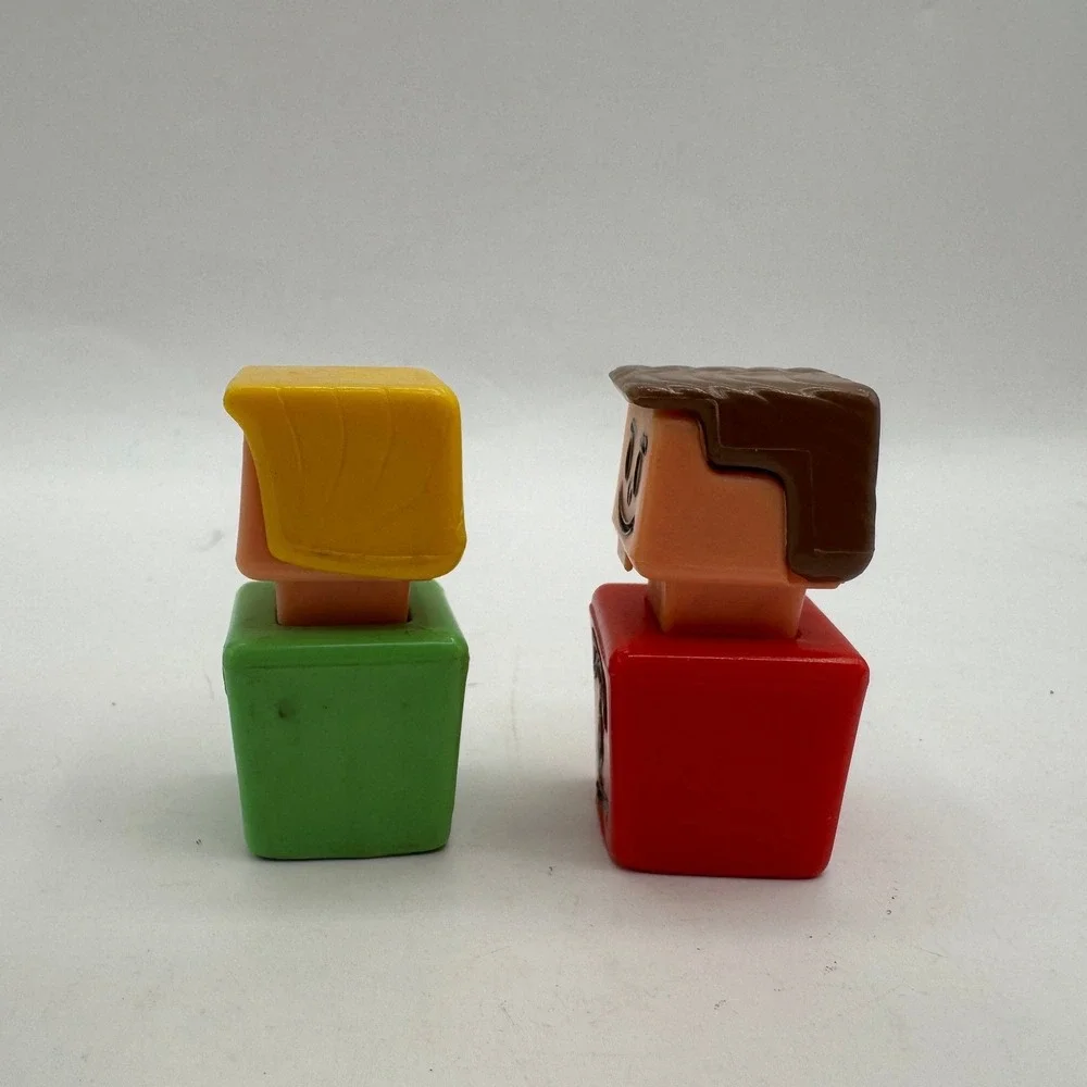 Fisher Price Little People Figures Kids‎ 2pc Red Green Good Vintage 1990s Chunky